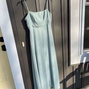 Chic Pastel Blue Maxi Dress